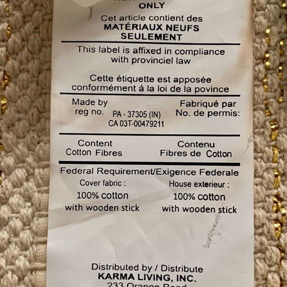 Karma living wall boho chic Macrame Bubble Fabric Art wall hanging 15/32” - Picture 4 of 11